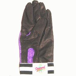  Glove Black Purple 1ea Large Right Hand  Franklin batting glove features pitt